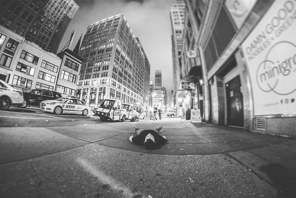 siesta nap on the floor times square michele catena